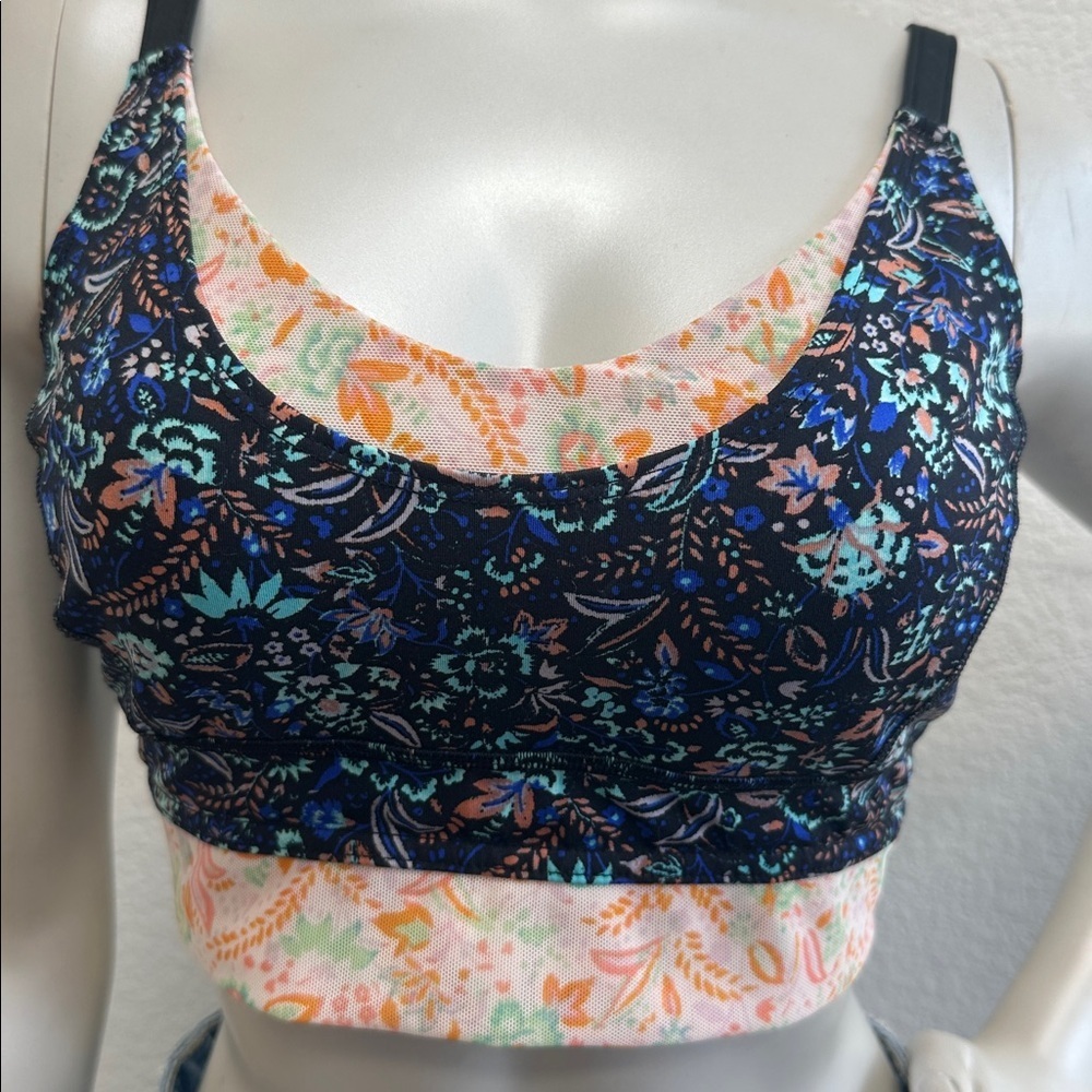 FREE PEOPLE Movement Multicolor Floral Sports Bra Women’s - Picture 9 of 10